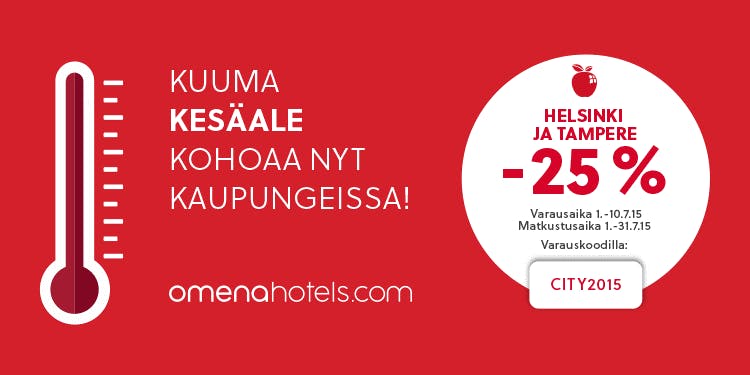 Kesäkaupungeissa kohoaa Omenan kuuma kesäale!