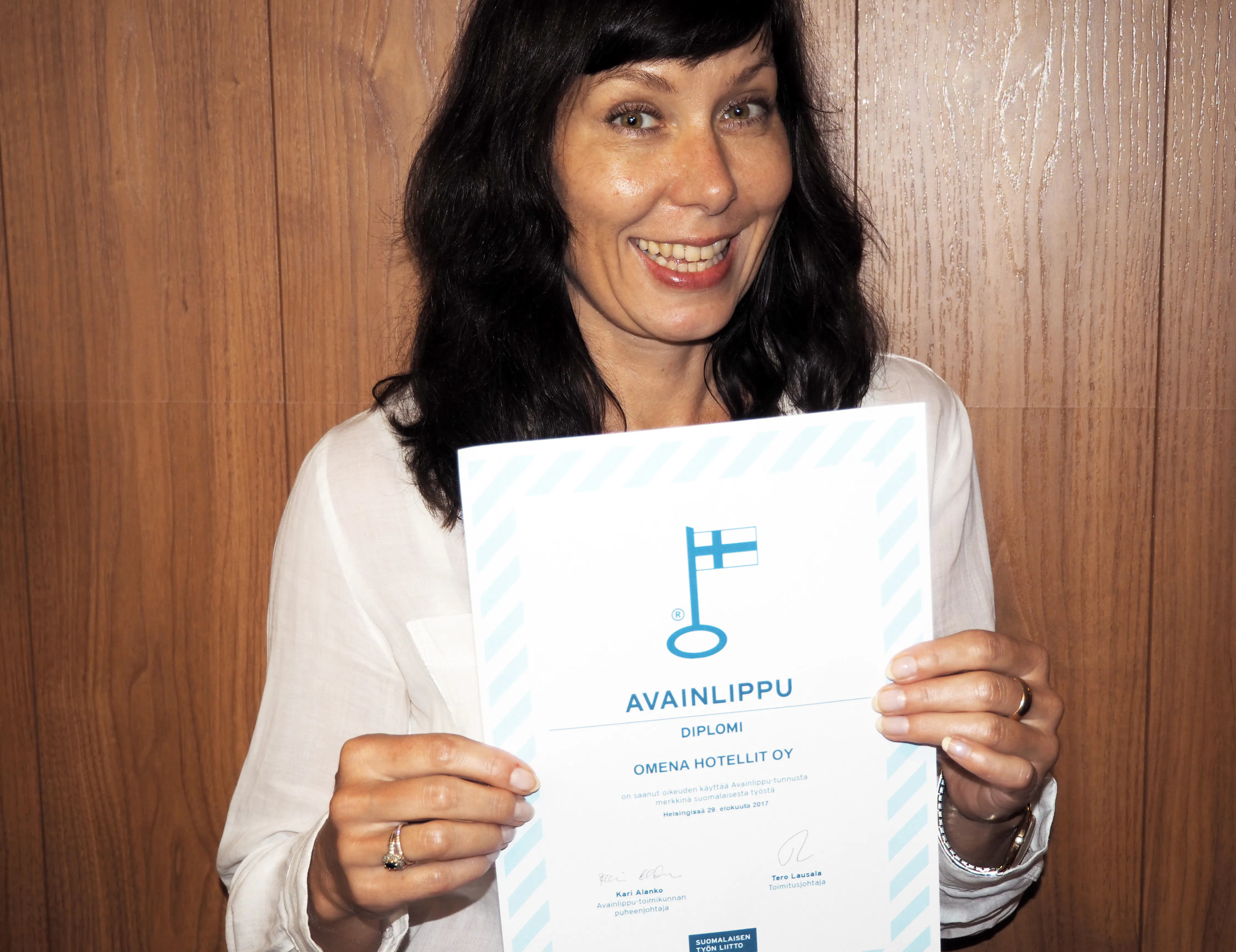 Omena-hotelleille on myönnetty Avainlippu merkkinä Suomessa työllistävästä palvelusta